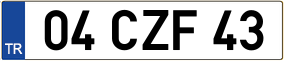 Trailer License Plate